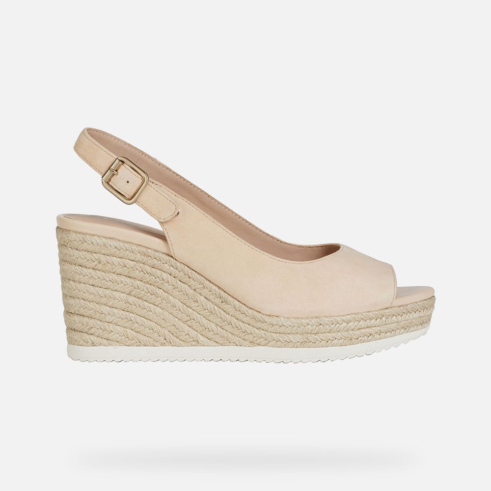 Geox Sandals Beige Ponza - Geox Womens Shoes - FBOYAW154